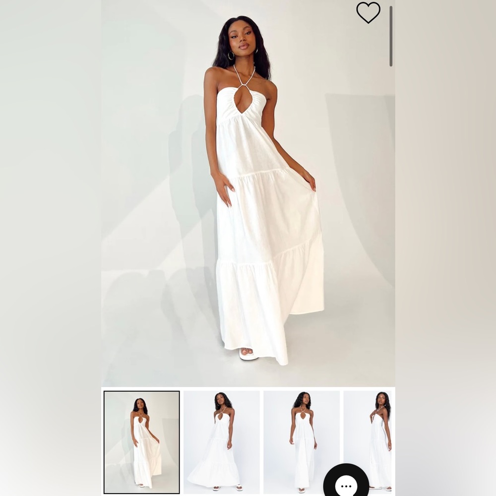 Princess Polly white Lincoln Maxi dress. Size 4